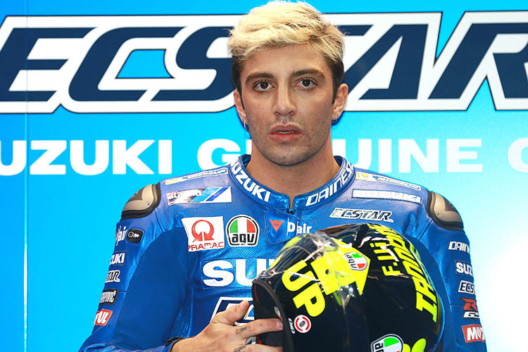 Andrea Iannone in der Box des Teams Suzuki Ecstar 