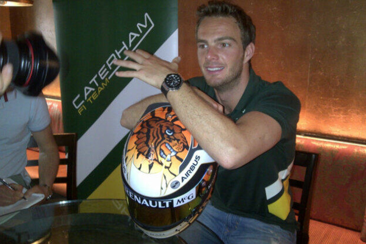 Giedo van der Garde mit seinem neuen Helm