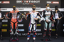 Die Top-3 im Sprintrennen: Scott Redding, Michael van der Mark und Loris Baz (v.l.)