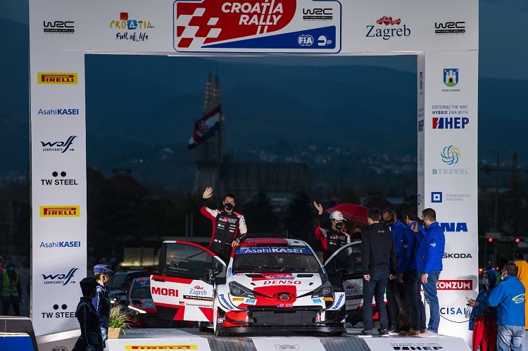 Sebastien Ogier beim Start der Rallye Kroatien