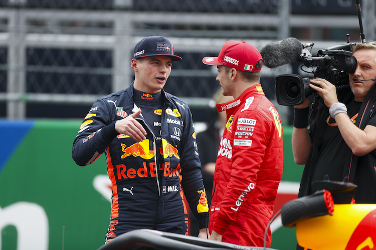 Max Verstappen und Charles Leclerc