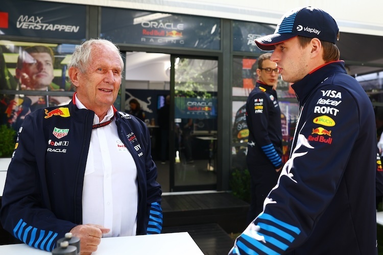 Dr. Helmut Marko und Max Verstappen