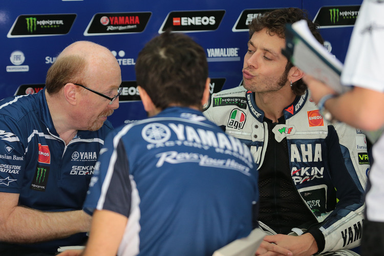 Der neue Crew-Chief Silvano Galbusera mit Valentino Rossi