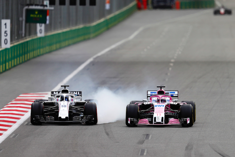 Lance Stroll wehrt sich gegen Sergio Pérez