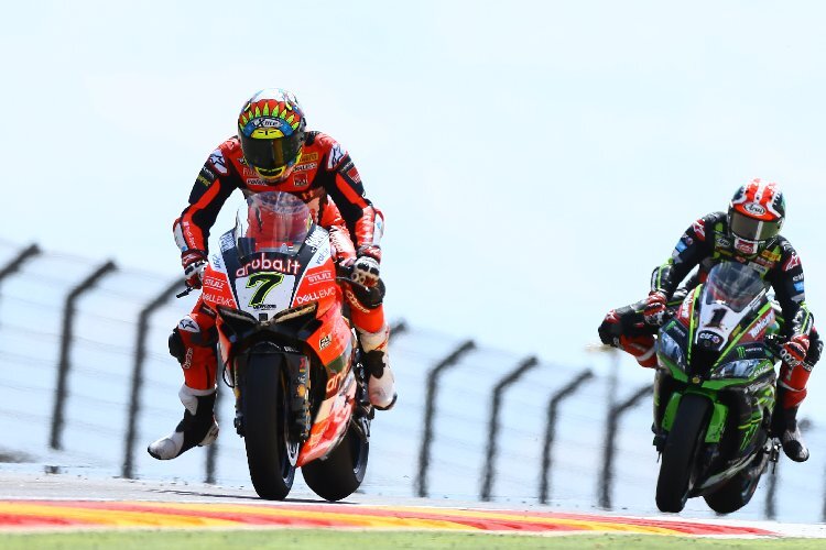 Chaz Davies besiegte Jonathan Rea in Aragon 