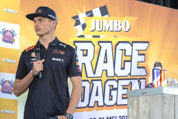 Max Verstappen bei der Präsentation der Zandvoort-Renntage