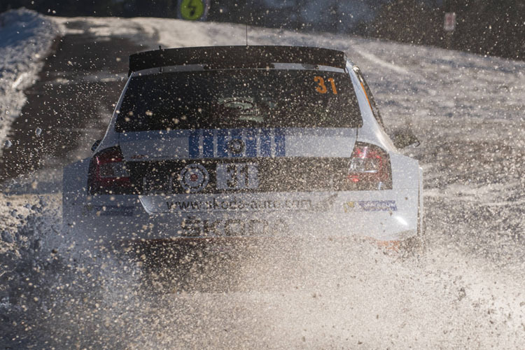Skoda-Pilot Andreas Mikkelsen zeigte sogar fast allen WRC-Piloten die Rücklichter