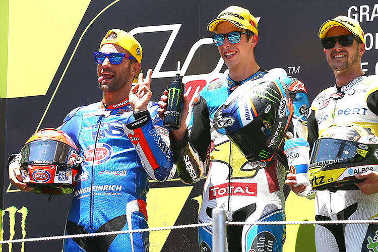 Mattia Pasini, Alex Márquez und Tom Lüthi