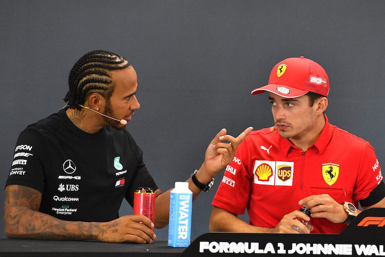 Lewis Hamilton und Charles Leclerc