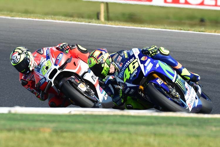 2015 verdrängte Andrea Iannone Rossi auf Phillip Island von Podest