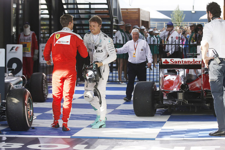 Sebastian Vettel und Nico Rosberg