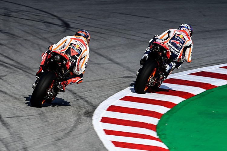 Alex Márquez in Montmeló vor Stefan Bradl