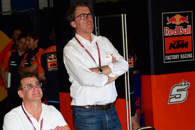 Jerez-GP 2019: Pit Beirer (li.) mit KTM-Chef Stefan Pierer