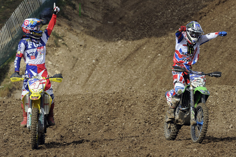 2011: Dungey (li.) und Villopoto jubeln für die USA