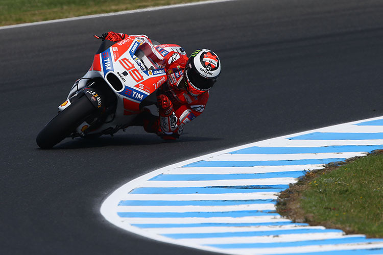 Jorge Lorenzo auf der Ducati Desmosedici