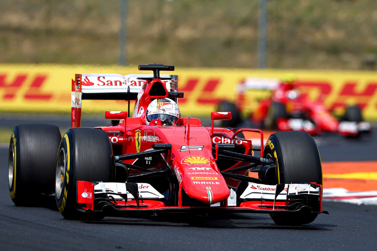 Sebastian Vettel auf seiner Siegesfahrt in Ungarn