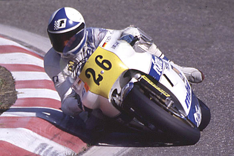 Reinhold Roth beim Franchorchamps-GP 1984 auf der Honda 500