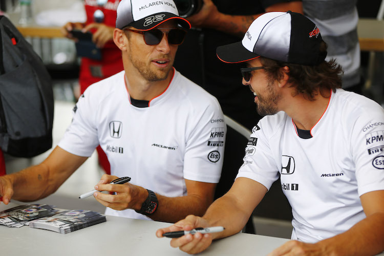 Jenson Button und Fernando Alonso