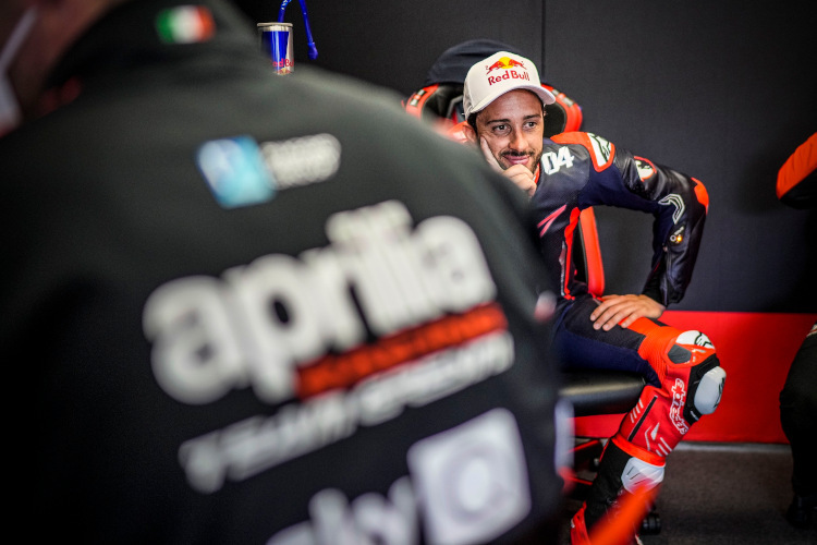 Andrea Dovizioso wird noch häufiger in einer Aprilia-Box zu sehen sein