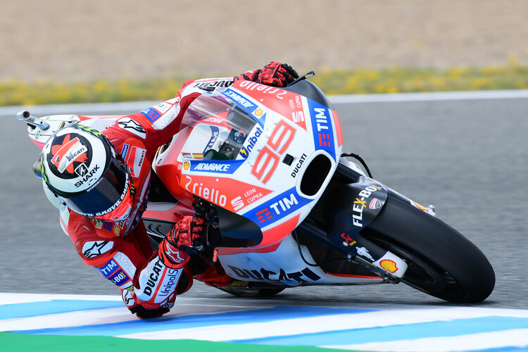 Jorge Lorenzo auf der Ducati Desmosedici