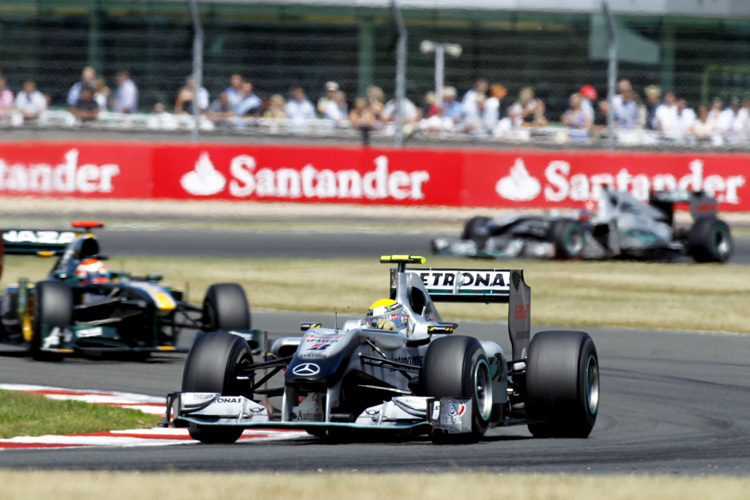 Rosberg liess Schumacher in Silverstone klar hinter
