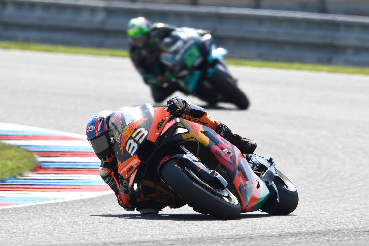 Brad Binder hängte Franco Morbidelli ab