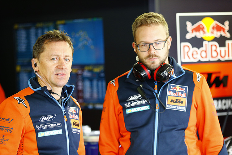 Teammanager Mike Leitner und Technical Director Sebastian Risse