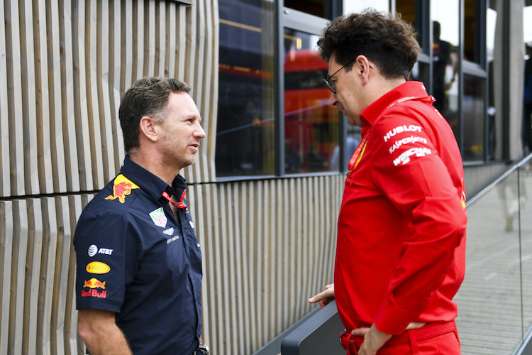 Christian Horner mit Mattia Binotto