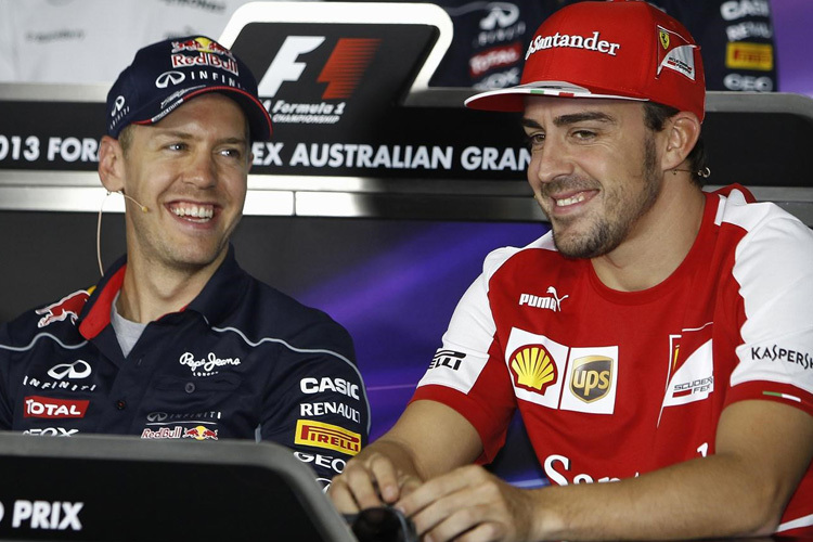 Die Königsfiguren im Transferschach: Sebastian Vettel und Fernando Alonso