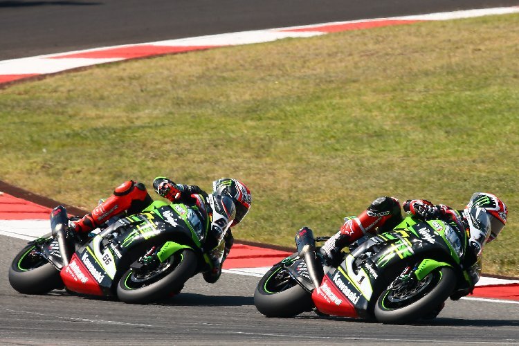 Jonathan Rea und Tom Sykes bildeten 2018 das Team mit der geringsten Sturzquote 