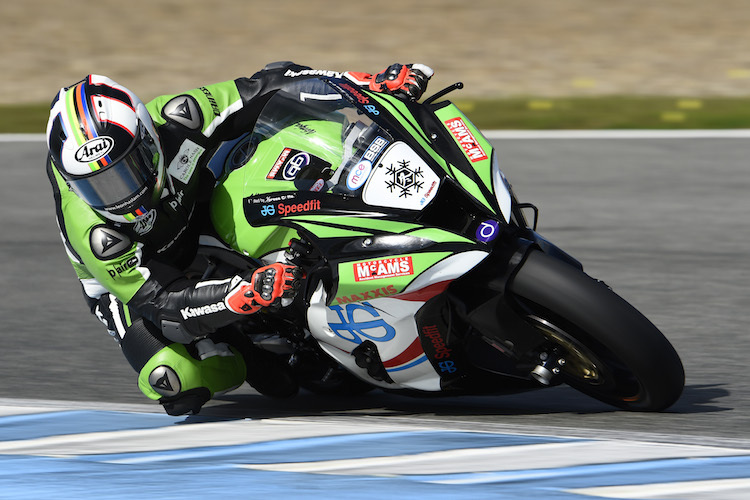 Leon Haslam bei den ersten Testfahrten mit der Kawasaki ZX-10R