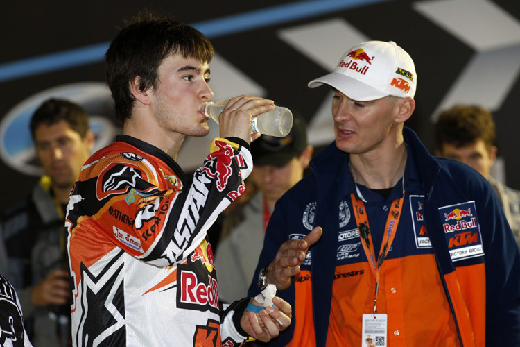 MX2-Weltmeister Jeffrey Herlings (li.) mit Rekord-Champion Stefan Everts