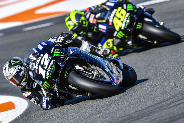 Das Yamaha-Duo Maverick Viñales und Valentino Rossi