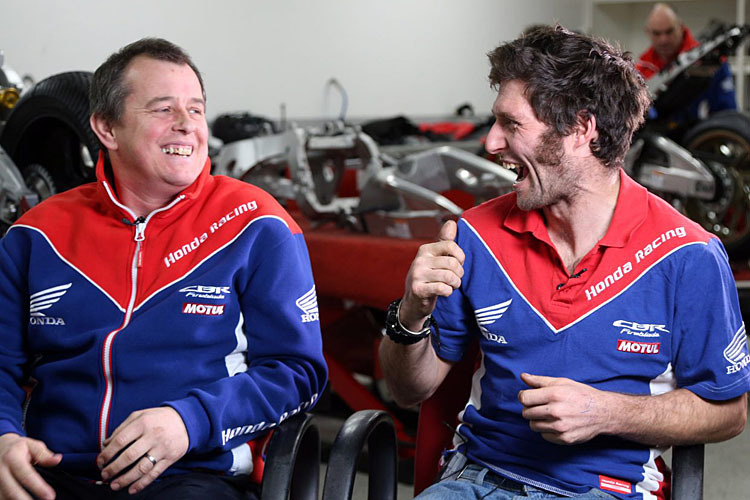 John McGuinness (li.) und Guy Martin sind 2017 Teamkollegen im Honda-Werksteam