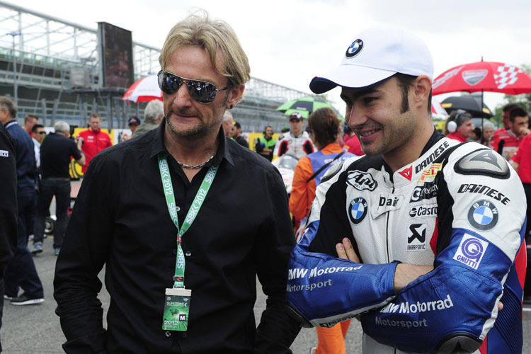 Carl Fogarty (l) ist regelmässig im Superbike-Paddock anzutreffen