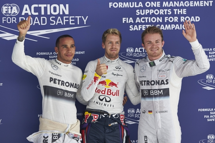 Hamilton, Vettel, Rosberg
