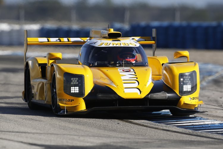 Der Dallara LMP2 bei Testfahrten in Sebring in Farben des Racing Team Nederland