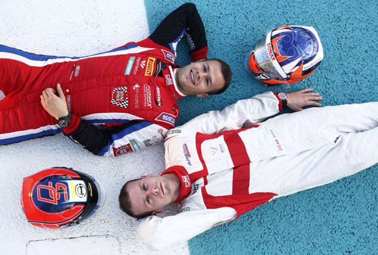 Sieger-Typen: Der Schweizer Patric Niederhauser siegte in Sotschi, Dean Stoneman sicherte sich den ersten Platz im ersten GP3-Lauf in Abu Dhabi