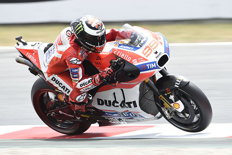 Jorge Lorenzo auf der Ducati Desmosedici