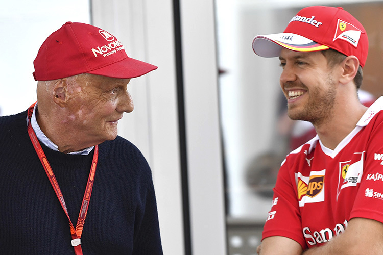 Niki Lauda und Sebastian Vettel