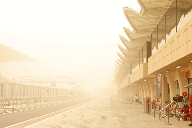 Testfahrtenin Bahrain haben auch ihre Tücken – ein Bild von Februar 2011