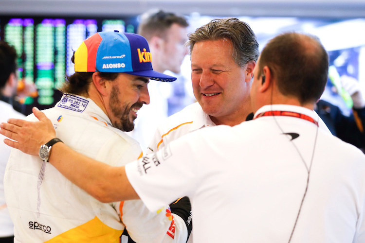 Fernando Alonso und Zak Brown