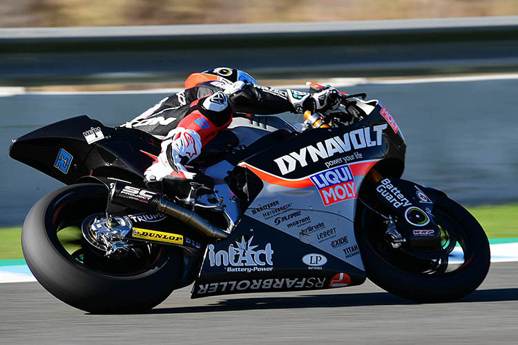 Marcel Schrötter beim Moto2-Test in Jerez mit dem Triumph-Motor