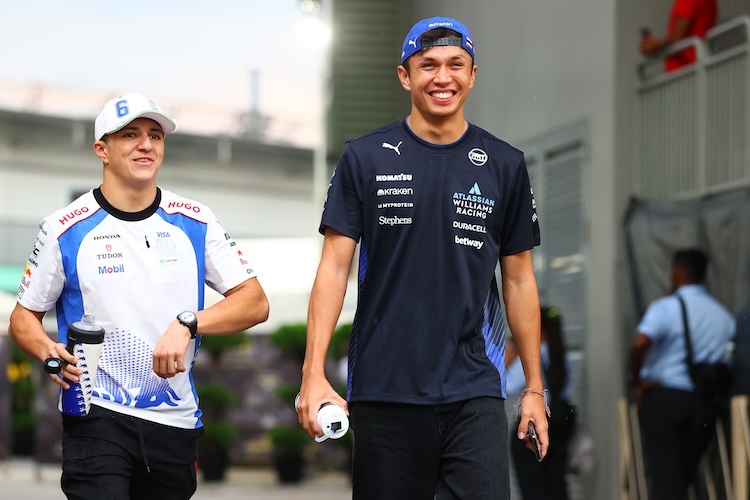 Isack Hadjar und Alex Albon