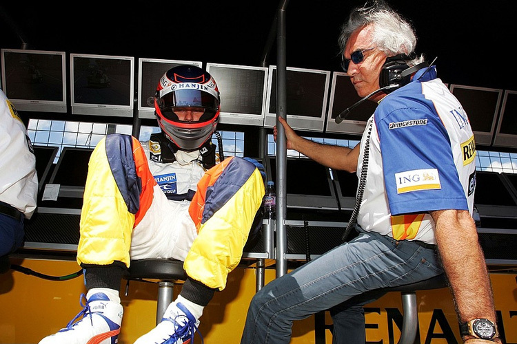 Heikki Kovalainen und Flavio Briatore zu gemeinsamen Renault-Tagen