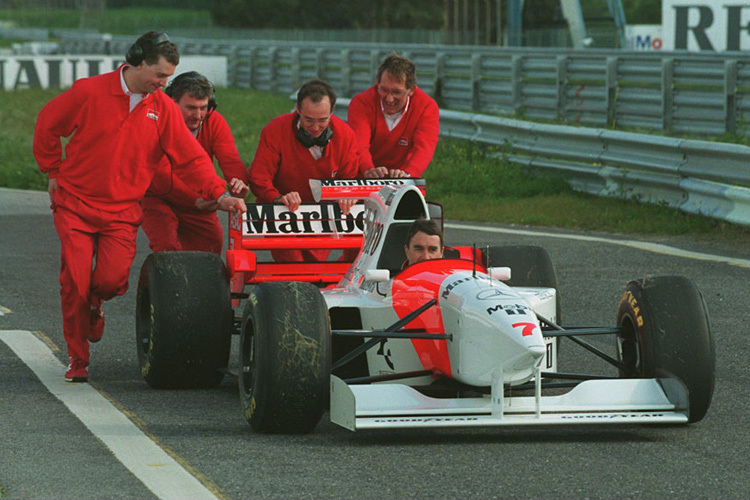 Nigel Mansell 1995 im McLaren-Mercedes