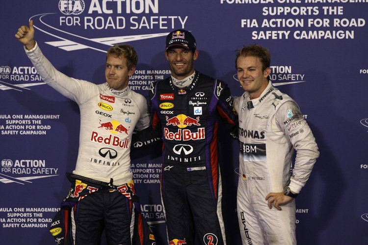 Die besten Drei in Abu Dhabi: Vettel, Webber, Rosberg