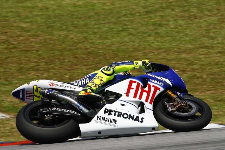 Rossi auf der 2010-Yamaha in Sepang