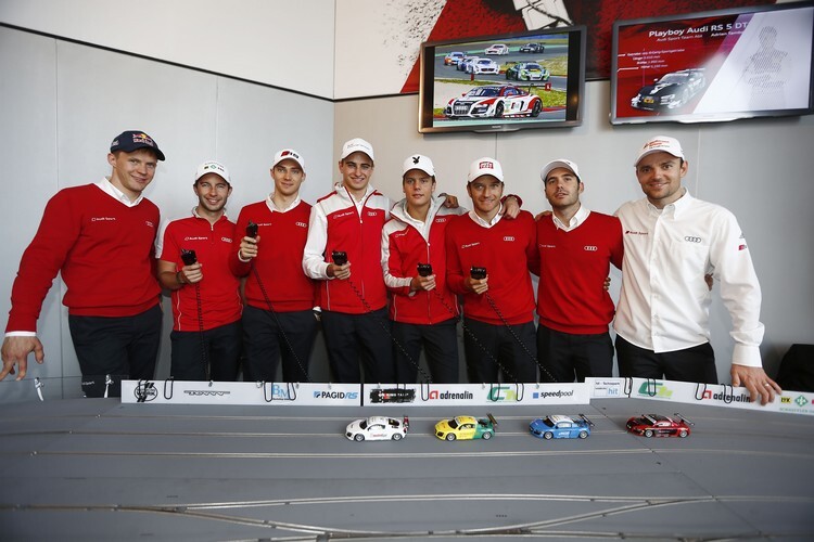 Die Audi-Mannschaft bei der Slotcar-Challenge