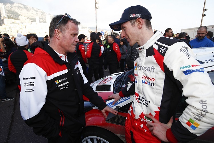 Tommi Mäkinen (l.) und Elfyn Evans